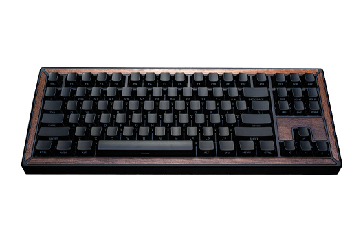 Corsair One, Drop CSTM80 Keyboard, Black, Walnut Wood Accent